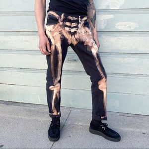 Lip Service Acid Wash Bones Jeans